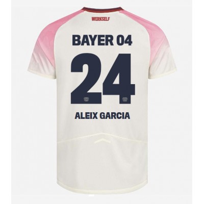 Moški Nogometni dresi Bayer Leverkusen Aleix Garcia #24 Gostujoči 2025-26 Kratek Rokav Moški Nogometni dresi Bayer Leverkusen Aleix Garcia #24 Gostujoči 2025-26 Kratek Rokav